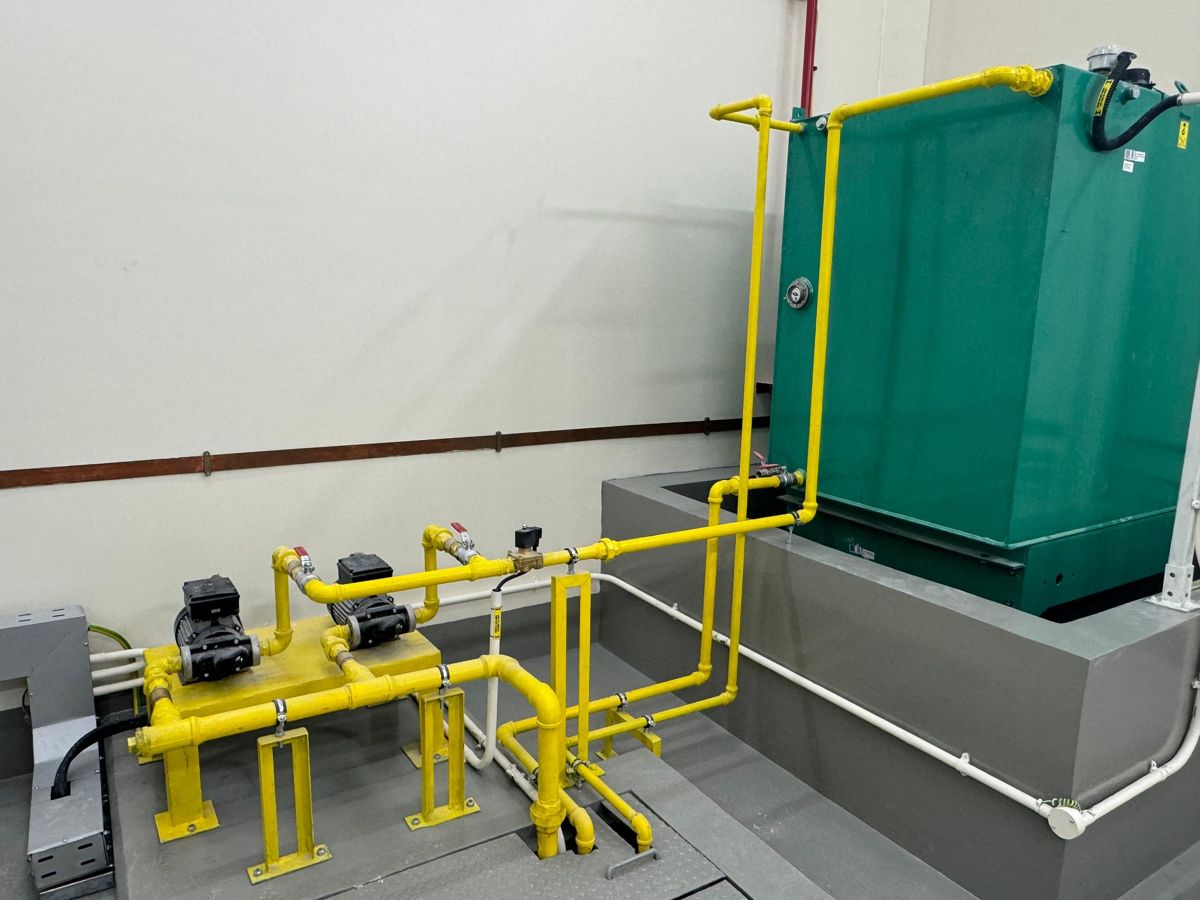 Diesel fuel transfer piping